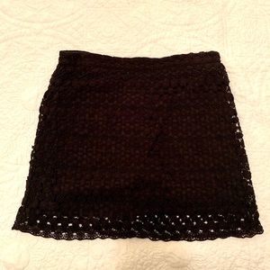 Black Lace Mini Skirt